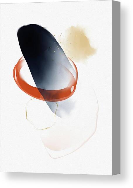 Rotation Modern Watercolor Canvas Art Print by Ink Well