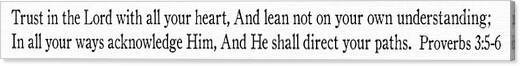 Proverbs 3 5-6 Scripture Stick Christian Wall Art Canvas Art Print by Mark Lawrence