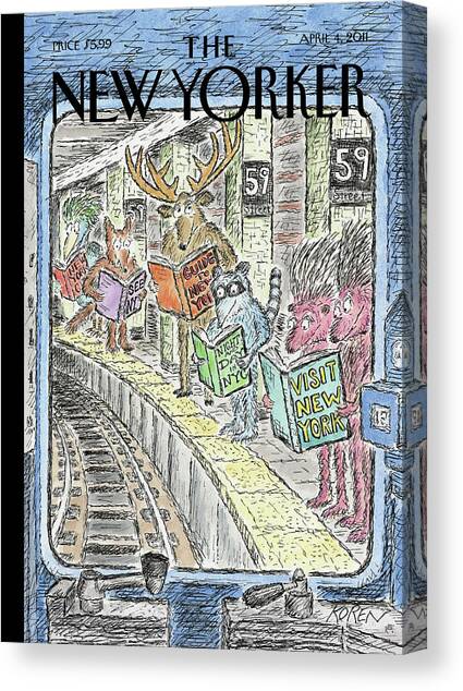 In Transit Canvas Art Print by Edward Koren