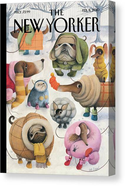 Baby, Its Cold Outside Canvas Art Print by Ana Juan
