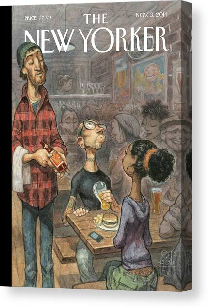 Hip Hops Canvas Art Print by Peter de Seve