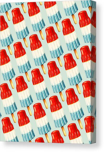 Bomb Pop Pattern Canvas Art Print by Kelly Gilleran