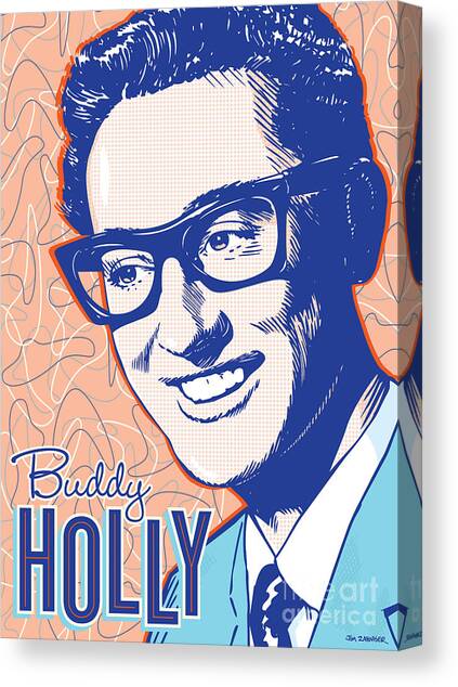 Buddy Holly Pop Art Portrait Canvas Print