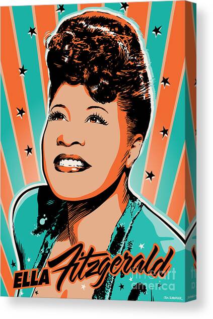 Ella Fitzgerald Pop Art Portrait Canvas Print