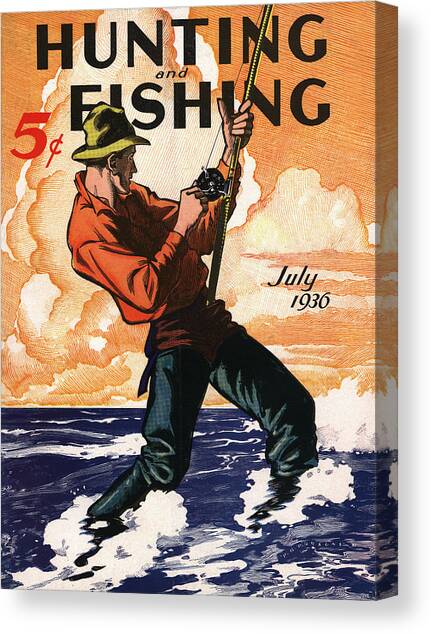 Hunting and Fishing Canvas Art Print by Gary Grayson