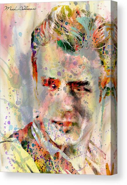 James Dean 5 Canvas Art Print by Mark Ashkenazi