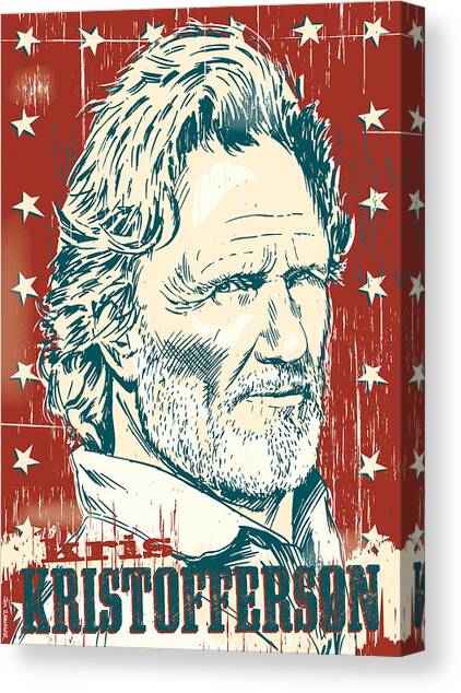 Kris Kristofferson Portrait Canvas Print