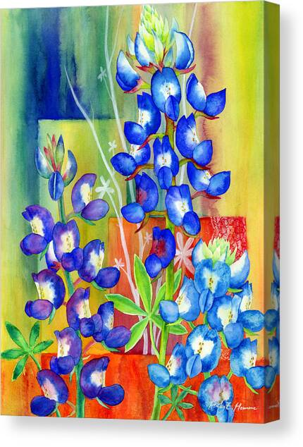 Vibrant Bluebonnet Flowers Canvas Print
