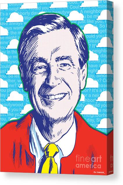 Smiling Gentleman in Colorful Portrait Canvas Print