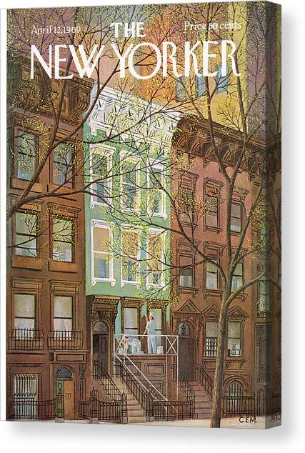 New Yorker April 12th, 1969 Canvas Art Print by Charles E Martin