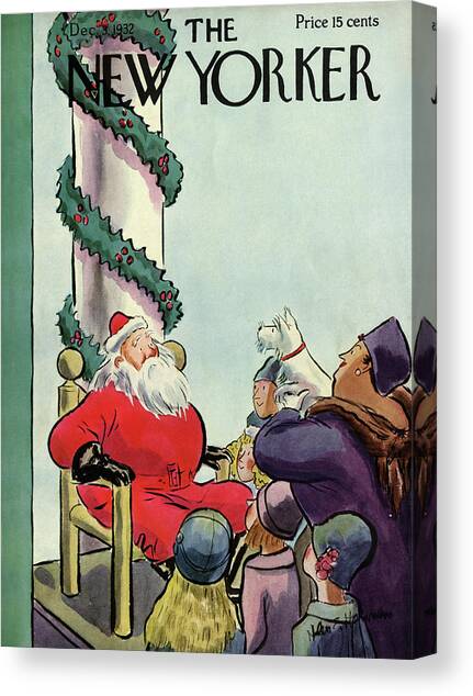 New Yorker December 3rd, 1932 Canvas Art Print by Helen E Hokinson