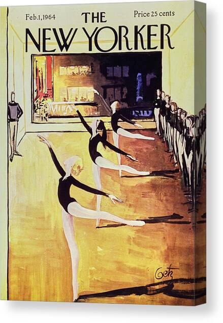 New Yorker February 1st 1964 Canvas Art Print by Arthur Getz