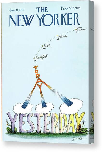 New Yorker Cover with Temporal Flow Canvas Print