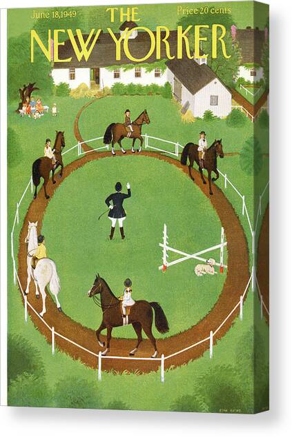 New Yorker June 18th, 1949 Canvas Art Print by Edna Eicke