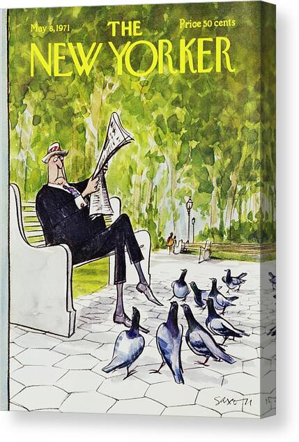 New Yorker May 8th 1971 Canvas Art Print by Charles D Saxon