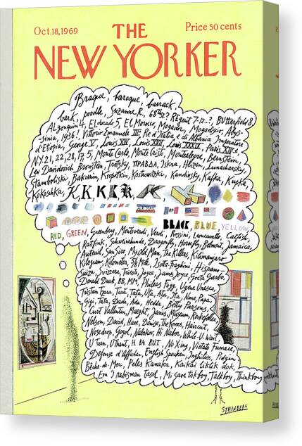 New Yorker Magazine Cover 1969 Canvas Print