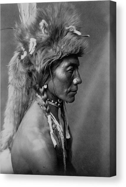 Piegan Indian circa 1910 Canvas Art Print by Aged Pixel