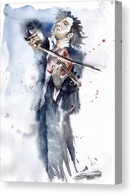 Violine player 1 Canvas Art Print by Yuriy Shevchuk
