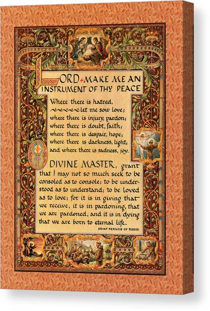 Mixed Media St Francis of Assisi Wall Decore by Evona Print mounted on Wood Panel