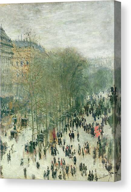 Boulevard des Capucines Canvas Art Print by Claude Monet