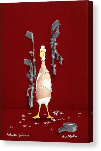 Duck Tape Unbound Canvas Art Print by Will Bullas