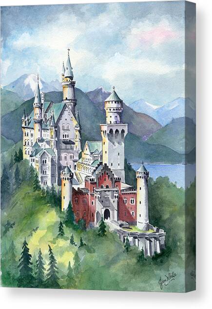 Details about   PRINT Neuschwanstein German Castle Fine Art Expressionist Painting Wall Art 17" 