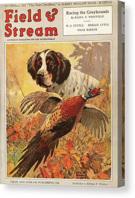 Field & Stream Magazine Cover November 1927 #1 Canvas Art Print by Field & Stream