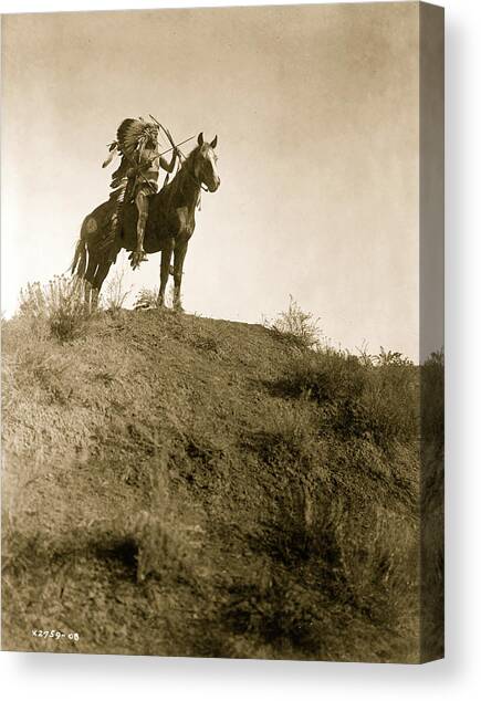 Ready for the charge--Apsaroke Canvas Art Print by