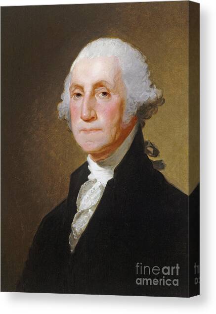 George Washington circa 1821 by Gilbert Stuart Canvas Art Print by Gilbert Stuart