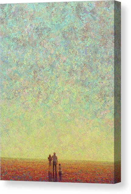 Skywatching Canvas Art Print by James W Johnson