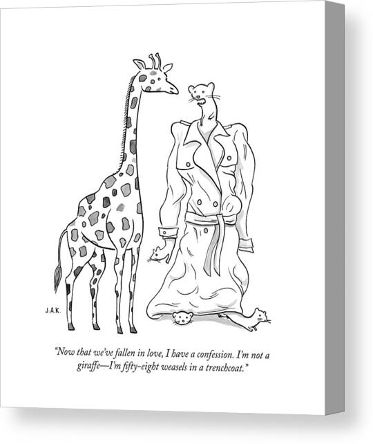 I have a confession Canvas Art Print by Jason Adam Katzenstein
