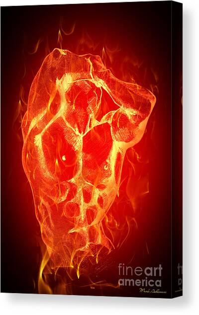 Fiery Torso Sculpture Canvas Print