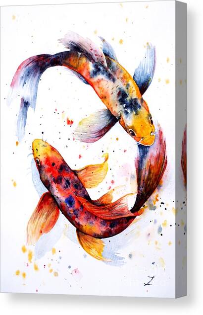 japansese art koi fish split canvas prints wall art 