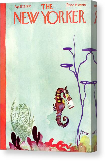 New Yorker April 23rd, 1932 Canvas Art Print by E B White