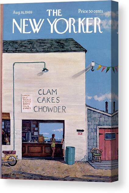 New Yorker August 16th, 1969 Canvas Art Print by Albert Hubbell