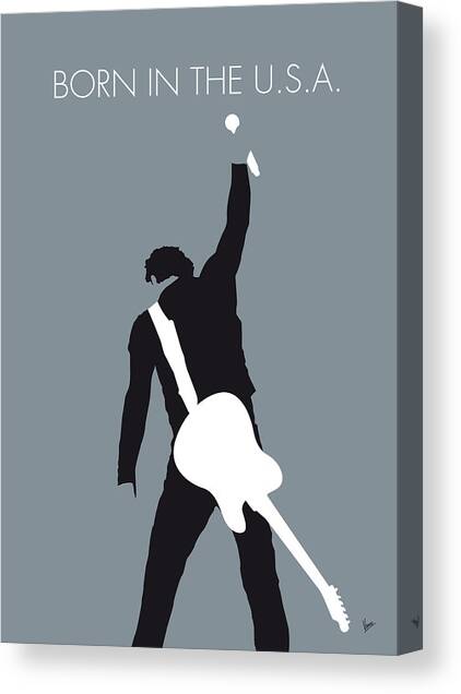 No017 MY Bruce Springsteen Minimal Music poster Canvas Art Print by Chungkong Art