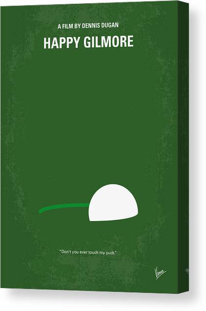 No256 My Happy Gilmore minimal movie poster Canvas Art Print by Chungkong Art