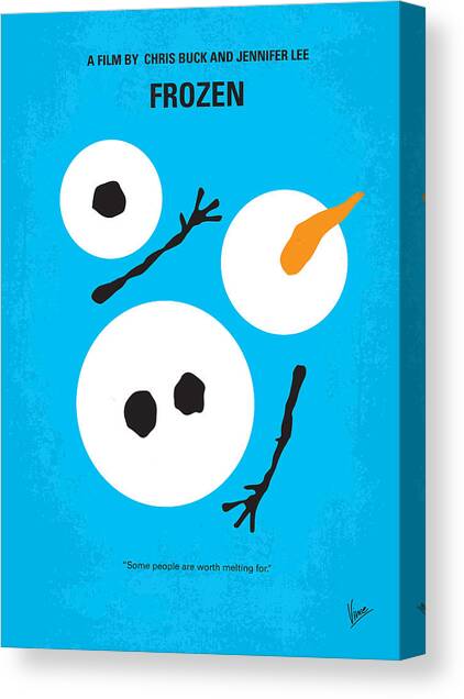 No396 My Frozen minimal movie poster Canvas Art Print by Chungkong Art