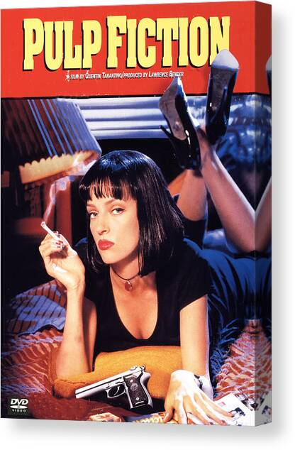 Pulp Fiction Canvas Art Print by Georgia Clare