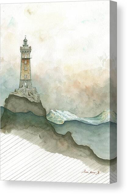 La vieille lighthouse #1 Canvas Art Print by Juan Bosco