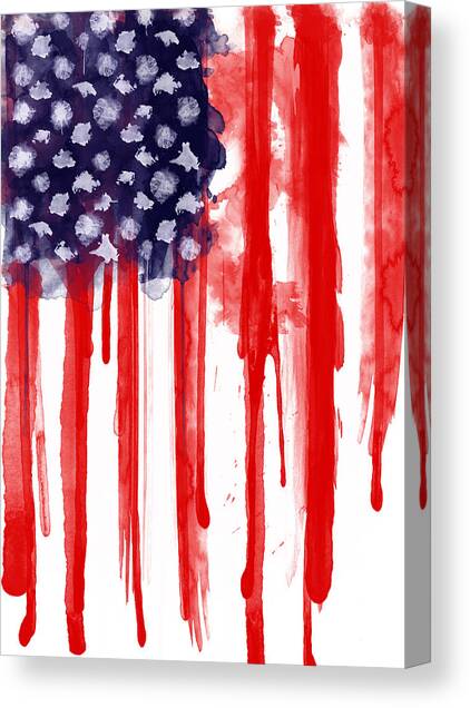 Bignut Wall Art 100% Hand Painted American Flag Cute Dog Painting Patriotic Canvas Artwork Framed Decor18x30inch 