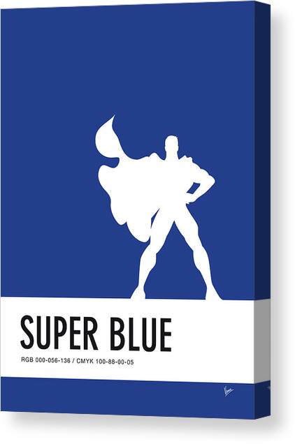 No23 My Minimal Color Code poster Superman Canvas Art Print by Chungkong Art