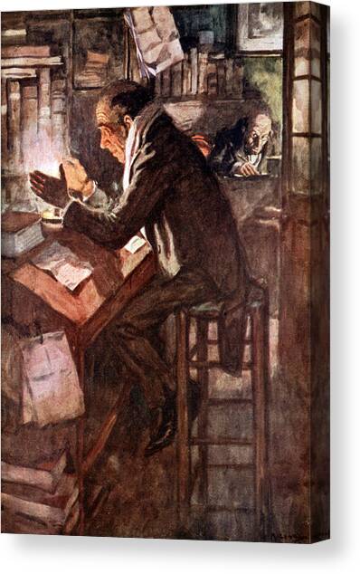 A Christmas Carol, Bob Cratchit Canvas Art Print by Science Source