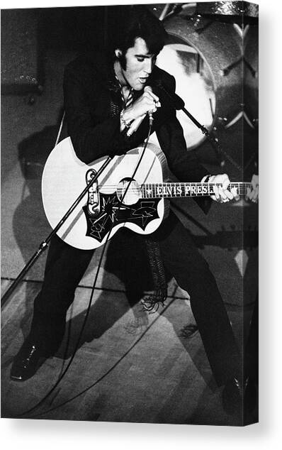 Elvis In Vegas Canvas Art Print by Archive Photos
