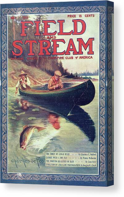 Field & Stream Magazine Cover May 1912 Canvas Art Print by Field & Stream