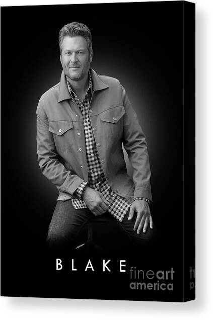 Blake Shelton Canvas Art Print by Bo Kev