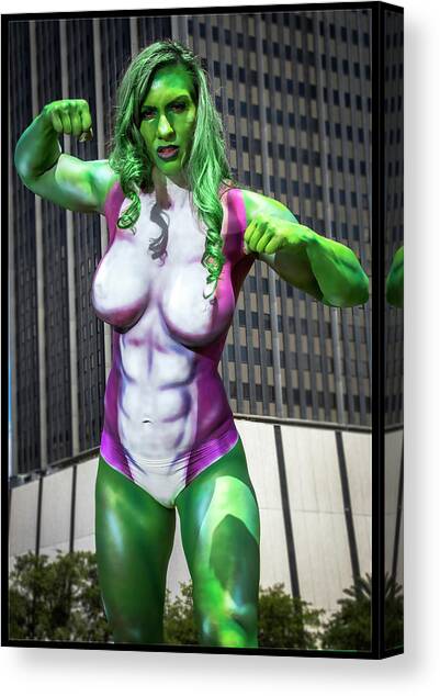 She-Hulk #2 Canvas Art Print by Christopher W Weeks