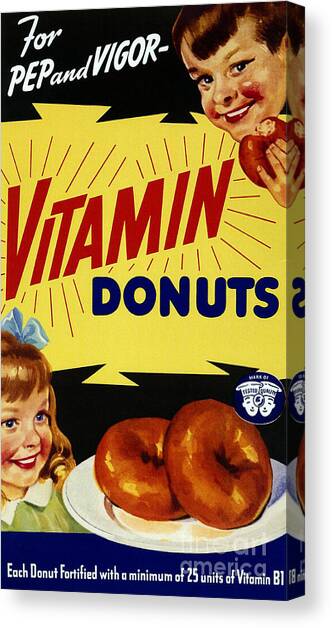 Vitamin Donut Canvas Art Print by Science Source