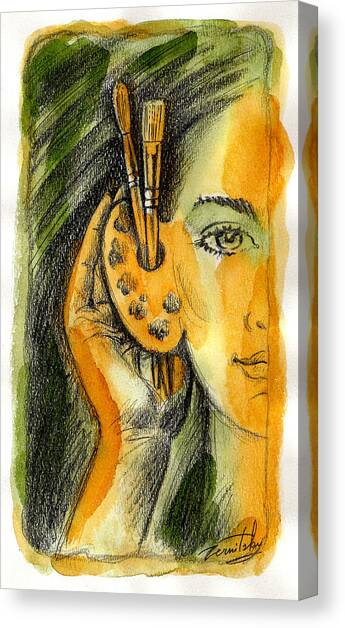 Art of Listening Canvas Art Print by Leon Zernitsky