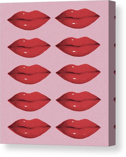 Lip Pattern Canvas Art Print by CSA Images